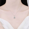 Wholesale Women's 925 Sterling Silver Moissanite Clavicle Chain Necklace With Geometric Pattern And Pt950 Gold Electroplated Finish