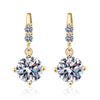 Wholesale Women's 925 Sterling Silver Moissanite Earrings With Star Pattern And Seiko Tassel