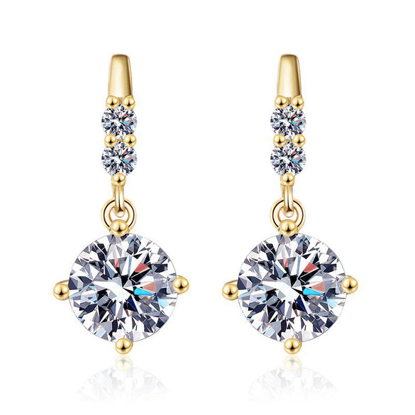 Wholesale Women's 925 Sterling Silver Moissanite Earrings With Star Pattern And Seiko Tassel