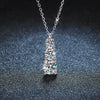Wholesale Women's 925 Sterling Silver Moissanite Geometric Pendant Necklace Set With Diamonds