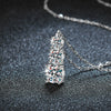 Wholesale Women's 925 Sterling Silver Moissanite Geometric Pendant Necklace Set With Diamonds