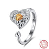 Wholesale Women's Sterling Silver Moonstone Opening Hammer Finger Ring With Geometric Personality Style And Electroplating