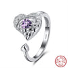 Wholesale Women's Sterling Silver Moonstone Opening Hammer Finger Ring With Geometric Personality Style And Electroplating