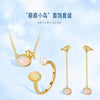 Wholesale Women's Sterling Silver 925 Natural Opal Bird Geometric Hammered Necklace With 14K Gold Electroplating