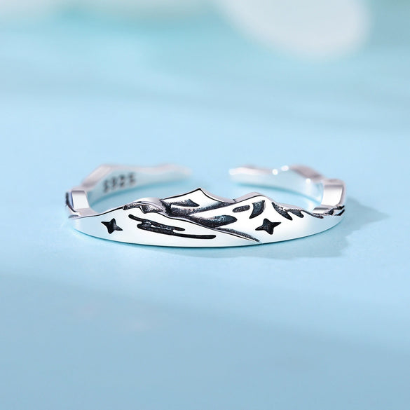 Wholesale Women's 925 Sterling Silver Natural Plants And Flowers Style Adjustable Opening Ring