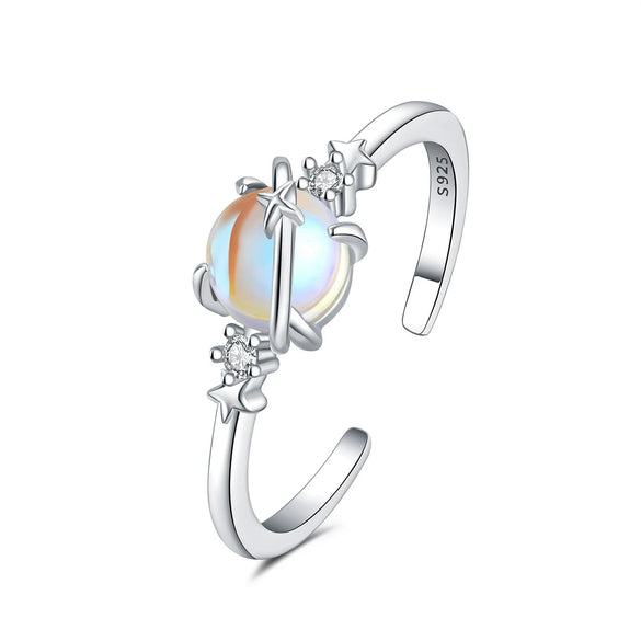 Wholesale Women's 925 Sterling Silver Natural Plants And Flowers Style Adjustable Opening Ring