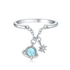 Wholesale Women's 925 Sterling Silver Natural Plants And Flowers Style Adjustable Opening Ring