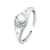 Wholesale Women's 925 Sterling Silver Natural Plants And Flowers Style Adjustable Opening Ring