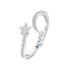 Wholesale Women's 925 Sterling Silver Natural Plants And Flowers Style Adjustable Opening Ring