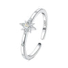 Wholesale Women's 925 Sterling Silver Natural Plants And Flowers Style Adjustable Opening Ring