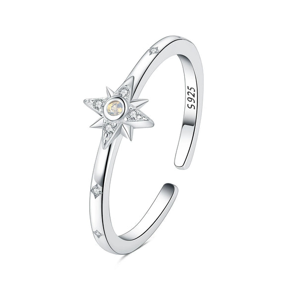Wholesale Women's 925 Sterling Silver Natural Plants And Flowers Style Adjustable Opening Ring