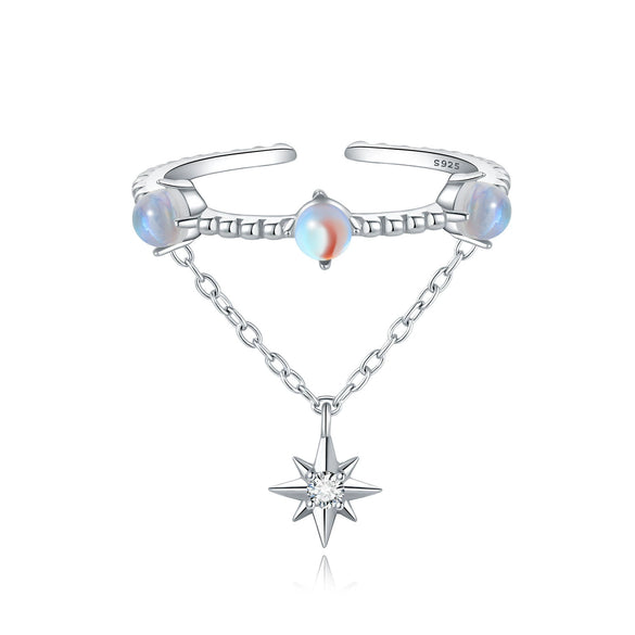 Wholesale Women's 925 Sterling Silver Natural Plants And Flowers Style Adjustable Opening Ring