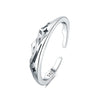 Wholesale Women's 925 Sterling Silver Natural Plants And Flowers Style Adjustable Opening Ring