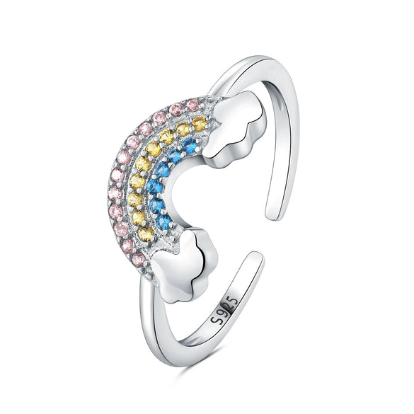 Wholesale Women's 925 Sterling Silver Natural Plants And Flowers Style Adjustable Opening Ring