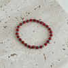 Wholesale Women's 925 Sterling Silver Natural Red Agate Apatite Geometric Style Electroplated Bracelet