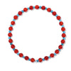 Wholesale Women's 925 Sterling Silver Natural Red Agate Apatite Geometric Style Electroplated Bracelet