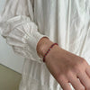 Wholesale Women's 925 Sterling Silver Natural Red Agate Apatite Geometric Style Electroplated Bracelet