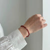 Wholesale Women's 925 Sterling Silver Natural Red Agate Apatite Geometric Style Electroplated Bracelet