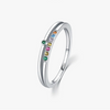 Wholesale Women's 925 Sterling Silver Natural Style Geometric Design Seiko Ring
