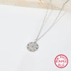 Wholesale Women's 925 Sterling Silver Necklace With Geometric Devil's Eye Pendant And Electroplating Treatment