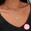 Wholesale Women's 925 Sterling Silver Necklace With Geometric Devil's Eye Pendant And Electroplating Treatment