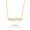 Wholesale Women's 925 Sterling Silver Necklace With Zircon Letter And Number Pattern Cross Chain Style