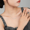 Wholesale Women's 925 Sterling Silver Necklace With Zircon Letter And Number Pattern Cross Chain Style