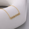 Wholesale Women's 925 Sterling Silver Necklace With Zircon Letter And Number Pattern Cross Chain Style