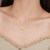 Wholesale Women's 925 Sterling Silver Opal Geometric Pendant Necklace With Zirconia And Cross Chain