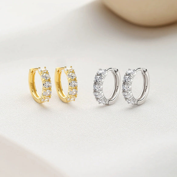 Wholesale Women's 925 Sterling Silver Oval Geometric Earrings With Electroplating Highend Design