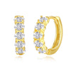 Wholesale Women's 925 Sterling Silver Oval Geometric Earrings With Electroplating Highend Design