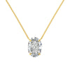 Wholesale Women's 925 Sterling Silver Oval Geometric Pigeon Egg Pendant Necklace With Electroplating And Ice Flower Cut Zircon Design