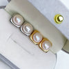 Wholesale Women's Sterling Silver Pearl Earrings Flat Round Shape Elegant And Highend