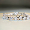 Wholesale Women's 925 Sterling Silver Platinum Plated Drop Shape Diamond Moissanite High Carbon Stone Bracelet