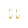 Wholesale Women's 925 Sterling Silver Retro Cshaped Electroplated Geometric Earrings