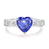 Wholesale Women's 925 Sterling Silver Ring With Diamond And Heart Shape Design