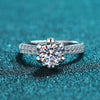 Wholesale Women's 925 Sterling Silver Ring With Flower Pattern And Electroplating Treatment