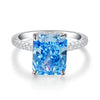 Wholesale Women's 925 Sterling Silver Ring With Geometric Pattern And Ice Flower Cut Electroplated Inlaid With 8A Zircon And High Carbon Diamond