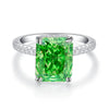 Wholesale Women's 925 Sterling Silver Ring With Geometric Pattern And Ice Flower Cut Electroplated Inlaid With 8A Zircon And High Carbon Diamond