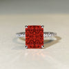 Wholesale Women's 925 Sterling Silver Ring With Geometric Pattern And Ice Flower Cut Electroplated Inlaid With 8A Zircon And High Carbon Diamond