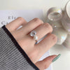 Wholesale Women's 925 Sterling Silver Ring With Geometric Pattern And Pearl Zircon Electroplated Design