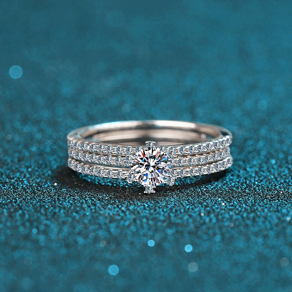 Wholesale Women's 925 Sterling Silver Ring With Pt950 Gold Plating Crown Pattern Electroplating