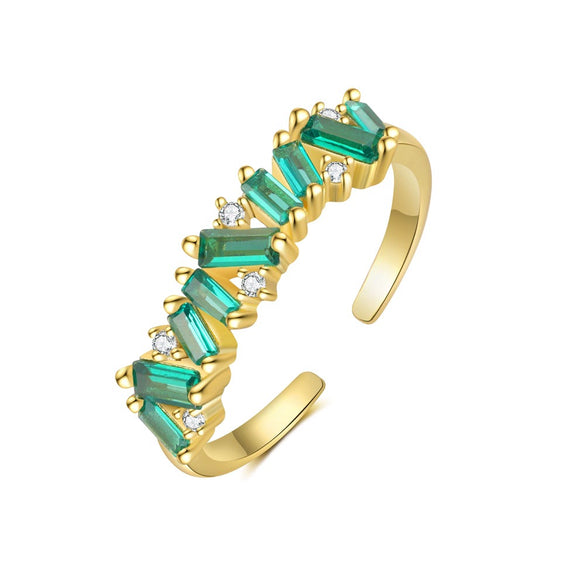 Wholesale Women's 925 Sterling Silver Ring With Zircon Micro Inlay Geometric Style