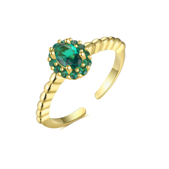 Wholesale Women's 925 Sterling Silver Ring With Zircon Micro Inlay Geometric Style