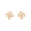 Wholesale Women's 925 Sterling Silver Rotating Windmill Flower Four Leaf Clover Geometric Style Ear Studs