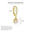 Wholesale Women's 925 Sterling Silver Round Beads Geometric Design Electroplated Earrings