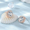 Wholesale Women's 925 Sterling Silver Square Earrings With Geometric Pattern And Mosan Diamond