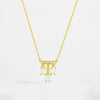 Wholesale Women's 925 Sterling Silver Square Geometric Pendant Necklace With Platinum And 18K Gold Electroplating
