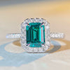 Wholesale Women's 925 Sterling Silver Square Geometric Ring With Electroplating