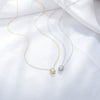 Wholesale Women's Sterling Silver Square Zircon Cross Chain Necklace Set With Precious Stones Geometric Style